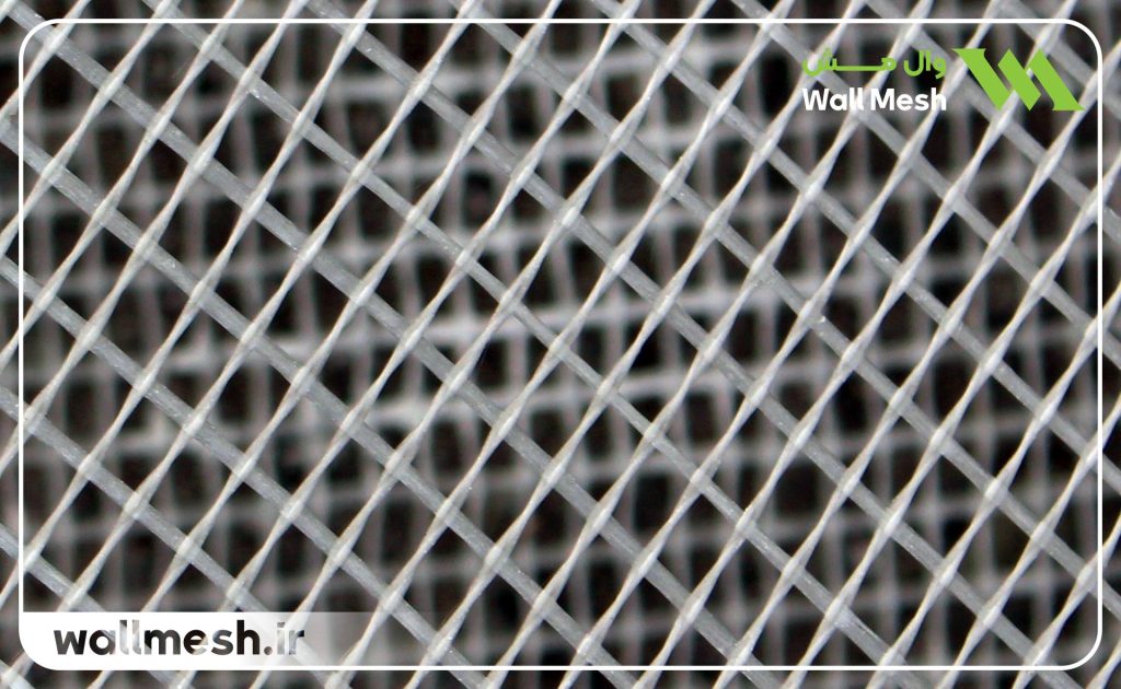 نمونه‎ای از شبکه الیاف شیشه وال مش
